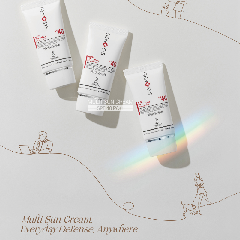 Genosys Multi Sun Cream SPF40 PA+++ – Broad Spectrum Hydrating Sunscreen