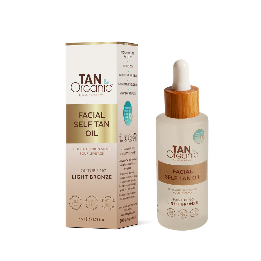 TanOrganic Moisturising Facial Tan Oil – Organic Face Tanning Oil for a Natural Glow